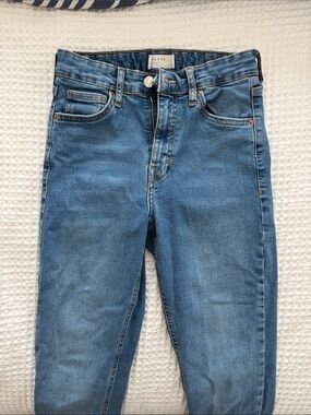 Topshop Medium Wash High-Rise Denim Jeans